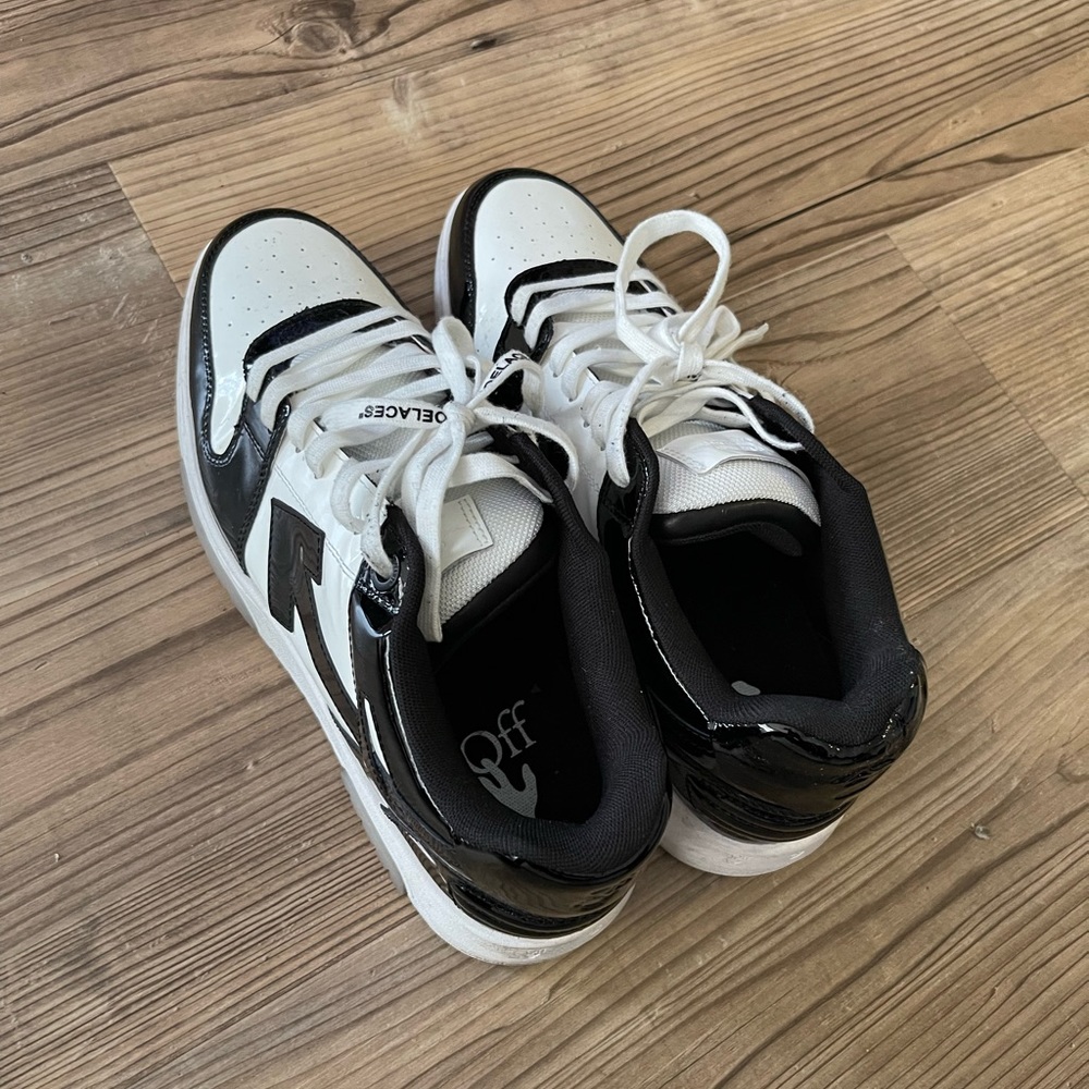 Off white “out of office” patent leather sneakers